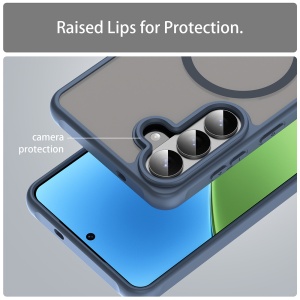 Husa pentru Samsung Galaxy S26 Edge, SKYDDAR INNOVATION, HaloFrost MagSafe II, Antisoc, set cu sticker, Bleumarin - Img 4