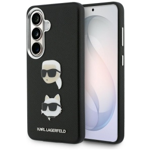 Husa pentru Samsung Galaxy S26 - Karl Lagerfeld Wrapped Leather Saffiano with with K&C Head Pin (KLHCS26SPSFDHPOK) - Black