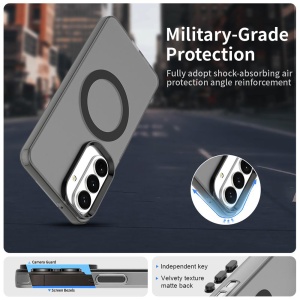 Husa pentru Samsung Galaxy S26, MagSafe, Antisoc, set cu sticker, CandyCase, Negru - Img 6