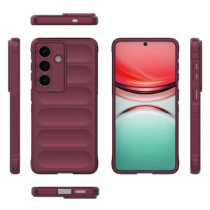 Husa pentru Samsung Galaxy S26, SKYDDAR INNOVATION, Magic Shield, din Silicon Mat, set cu sticker, Bordo - Img 3
