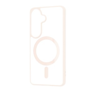 Husa pentru Samsung Galaxy S26, SKYDDAR INNOVATION, MagSafe Pro din silicon, set cu sticker, Roz - Img 4