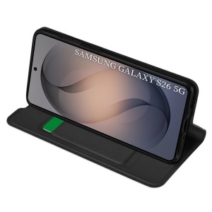 Husa pentru Samsung Galaxy S26, SKYDDAR INNOVATION, Magskin Book, tip Carte cu Portofel Interior, set cu sticker, Negru - Img 9