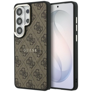 Husa pentru Samsung Galaxy S26 Ultra, 4G Embossed Ring MagSafe, Guess, Maro