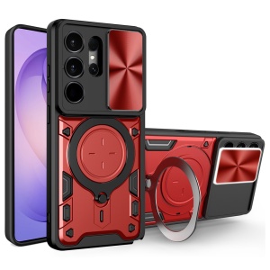 Husa pentru Samsung Galaxy S26 Ultra, SKYDDAR INNOVATION, CamGuard Pro, Inel Magnetic, Protectie Camera, set cu sticker, Rosu - Img 2