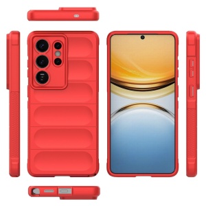 Husa pentru Samsung Galaxy S26 Ultra, SKYDDAR INNOVATION, Magic Shield, din Silicon Mat, set cu sticker, Rosu - Img 3