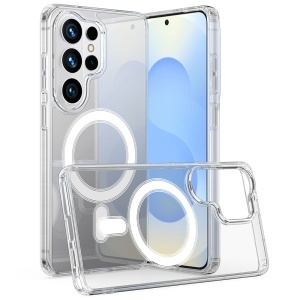 Husa pentru Samsung Galaxy S26 Ultra, SKYDDAR INNOVATION, MagSafe Pro din silicon, set cu sticker, Transparenta - Img 2