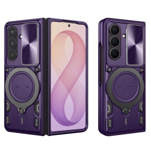 Husa pentru Samsung Galaxy Z Fold8 Ultra / Z Fold 7, Inel Magnetic, Protectie Camera, set cu sticker, CamGuard Pro, Mov