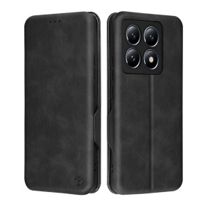 Husa pentru Xiaomi 14 Pro, SKYDDAR INNOVATION, Safe Wallet tip carte din Piele Ecologica, Suport Carduri, Inchidere Magnetica, Negru, set cu sticker
