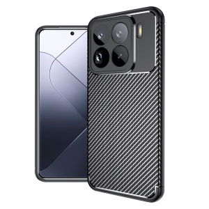Husa pentru Xiaomi 15 Pro, SKYDDAR INNOVATION, CarbonFiber, Antisoc, Negru, set cu sticker
