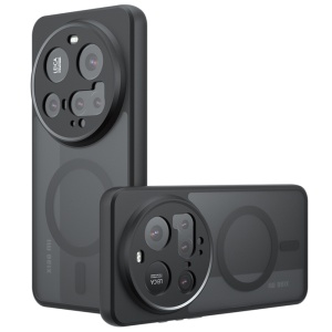 Husa pentru Xiaomi 15 Ultra, SKYDDAR INNOVATION, PureFrost MagSafe, AntiSoc, set cu sticker, Negru frost