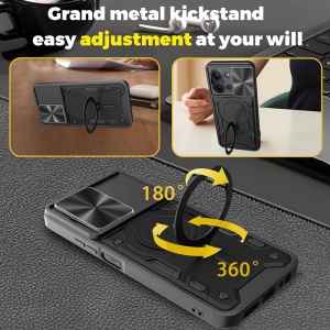 Husa pentru Xiaomi 15T Pro, SKYDDAR INNOVATION, CamGuard Pro, Inel Magnetic, Protectie Camera, set cu sticker, Negru - Img 7