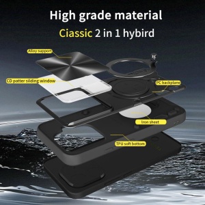 Husa pentru Xiaomi 15T Pro, SKYDDAR INNOVATION, CamGuard Pro, Inel Magnetic, Protectie Camera, set cu sticker, Albastru - Img 7