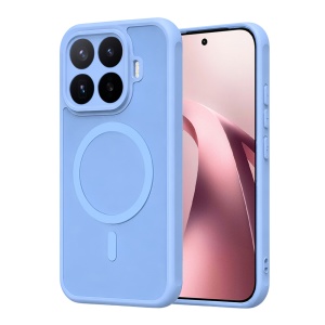 Husa pentru Xiaomi 17T Finisaje Premium, Antisoc, Magsafe, set cu sticker, HaloFrost MagSafe II, Albastru