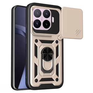Husa pentru Xiaomi 17T Pro, protectie camere, Inel magnetic, set cu sticker, CamShield, Auriu