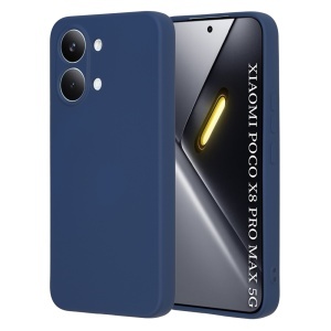 Husa pentru Xiaomi Poco X8 Pro Max din Silicon Catifelat, Antisoc, set cu sticker, SoftElegance, Bleumarin