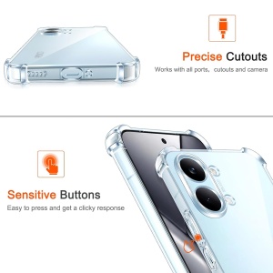 Husa pentru Xiaomi Poco X8 Pro Max din Silicon Slim, Margini Antisoc, set cu sticker, Shockproof Clear Silicone, Transparenta - Img 3