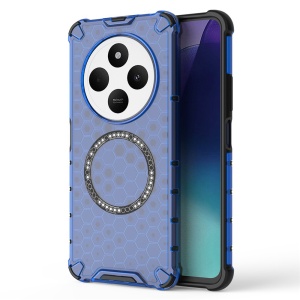 Husa pentru Xiaomi Redmi 14C / Poco C75, SKYDDAR INNOVATION, HoneyComb Shield MagSafe, Antisoc, set cu sticker, Albastru