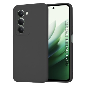 Husa pentru Xiaomi Redmi 15 5G / Redmi 15 4G, SKYDDAR INNOVATION, din Silicon Catifelat, SoftElegance, set cu sticker, Negru