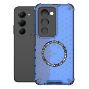 Husa pentru Xiaomi Redmi 15 5G / Redmi 15 4G, SKYDDAR INNOVATION, HoneyComb Shield MagSafe, Antisoc, set cu sticker, Albastru - Img 2