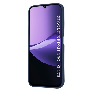Husa pentru Xiaomi Redmi 15C 4G, SKYDDAR INNOVATION, din Silicon Catifelat, SoftElegance, set cu sticker, Bleumarin - Img 2