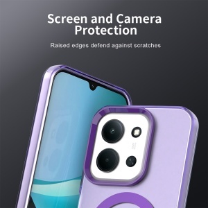 Husa pentru Xiaomi Redmi 15C 5G, MagSafe, Antisoc, set cu sticker, CandyCase, Mov - Img 2