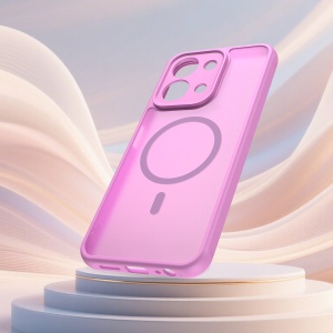 Husa pentru Xiaomi Redmi 15C 5G, SKYDDAR INNOVATION, HaloFrost MagSafe II, Antisoc, set cu sticker, Roz - Img 3