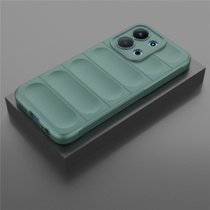 Husa pentru Xiaomi Redmi 15C 5G, SKYDDAR INNOVATION, Magic Shield, din Silicon Mat, set cu sticker, Verde - Img 5
