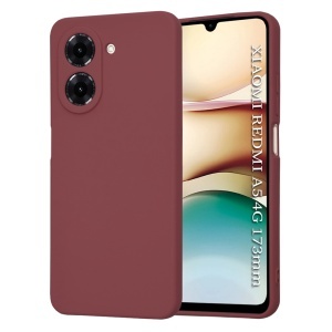 Husa pentru Xiaomi Redmi A5 4G (Standard), SKYDDAR INNOVATION, din Silicon Catifelat, SoftElegance, set cu sticker, Bordo