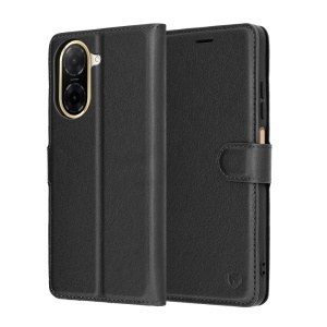 Husa pentru Xiaomi Redmi A5 4G (Standard), SKYDDAR INNOVATION, Leather Folio tip Carte, cu Portofel Interior, Finisaje Premium, set cu sticker, Negru