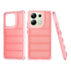 Husa pentru Xiaomi Redmi Note 13 4G, anti soc, margini ridicate, design modern, set cu sticker, wave shield, Rosu