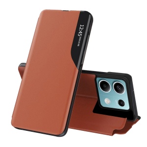 Husa pentru Xiaomi Redmi Note 13 5G, tip carte, set cu sticker, eFold, Portocaliu