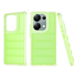 Husa pentru Xiaomi Redmi Note 13 Pro 4G / Poco M6 Pro 4G, anti soc, margini ridicate, design modern, set cu sticker, wave shield, Verde