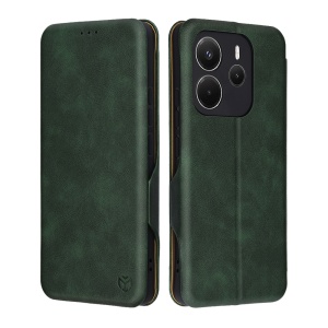 Husa pentru Xiaomi Redmi Note 14 4G (163.25 x 76.55 x 8.16mm), SKYDDAR INNOVATION, Pocket Safe, tip carte din Piele Ecologica, Suport Carduri, Inchidere Magnetica, set cu sticker, Verde - Img 1