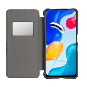 Husa pentru Xiaomi Redmi Note 14 4G, SKYDDAR INNOVATION, RAZOR, Inchidere Magnetica, Buzunar Interior, Antisoc, set cu sticker, Negru - Img 2