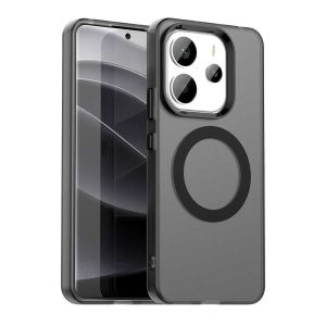 Husa pentru Xiaomi Redmi Note 14 4G (Standard), MagSafe, Antisoc, set cu sticker, CandyCase, Negru