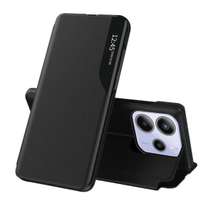 Husa pentru Xiaomi Redmi Note 14 5G, tip carte, set cu sticker, eFold, Negru
