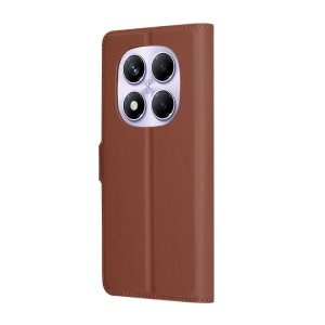 Husa pentru Xiaomi Redmi Note 14 Pro 4G / Poco F7, SKYDDAR INNOVATION, Leather Wallet, tip Carte cu Portofel Interior, Finisaje Premium, set cu sticker, Maro - Img 8