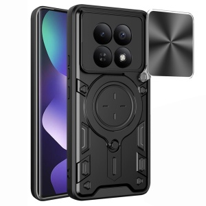 Husa pentru Xiaomi Redmi Note 15 4G / Redmi Note 15 5G, SKYDDAR INNOVATION, CamGuard Pro, Inel Magnetic, Protectie Camera, set cu sticker, Negru