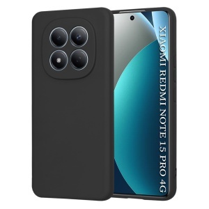 Husa pentru Xiaomi Redmi Note 15 Pro 4G, SKYDDAR INNOVATION, din Silicon Catifelat, SoftElegance, set cu sticker, Negru