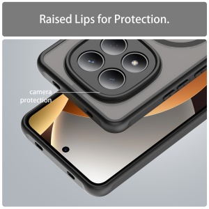 Husa pentru Xiaomi Redmi Note 15 Pro 4G, SKYDDAR INNOVATION, HaloFrost MagSafe II, Antisoc, set cu sticker, Negru - Img 3