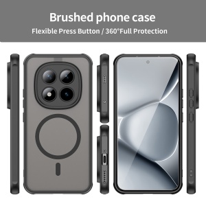 Husa pentru Xiaomi Redmi Note 15 Pro+ 5G / Poco M8 Pro 5G, SKYDDAR INNOVATION, HaloFrost MagSafe II, Antisoc, set cu sticker, Negru - Img 6