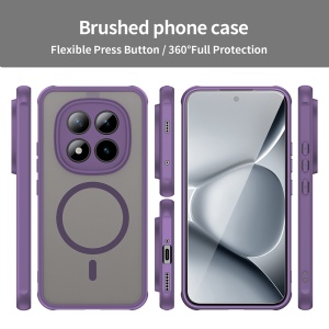 Husa pentru Xiaomi Redmi Note 15 Pro+ 5G / Poco M8 Pro 5G, SKYDDAR INNOVATION, HaloFrost MagSafe II, Antisoc, set cu sticker, Mov - Img 6
