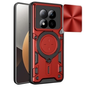Husa pentru Xiaomi Redmi Note 15 Pro 5G, SKYDDAR INNOVATION, CamGuard Pro, Inel Magnetic, Protectie Camera, set cu sticker, Rosu
