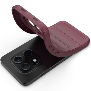 Husa pentru Xiaomi Redmi Note 15 Pro 5G, SKYDDAR INNOVATION, Magic Shield, din Silicon Mat, set cu sticker, Bordo - Img 2