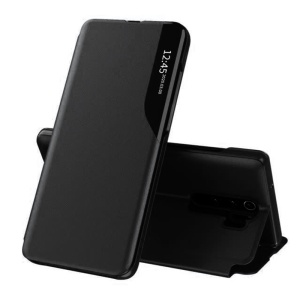 Husa pentru Xiaomi Redmi Note 8 Pro, tip carte, set cu sticker, eFold, Negru