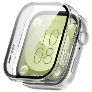 Husa protectie Smartwatch Huawei Watch Fit 3, SKYDDAR INNOVATION, Defense360 Pro + Screen Protector, AntiSoc, set cu sticker, Transparenta