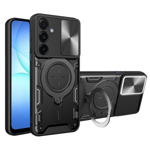 Husa Samsung Galaxy A17 5G cu Inel Magnetic, Protectie Camera, set cu sticker, CamGuard Pro, Negru