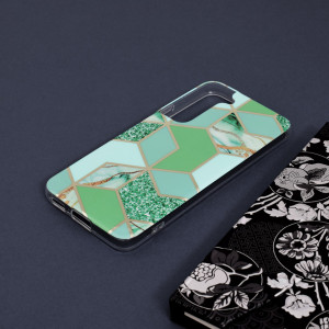 Husa Samsung Galaxy S22 Marble Series, Techsuit - Green Hex - Img 4