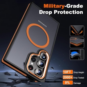 Husa Samsung Galaxy S23 FE, ce Absoarbe Cele mai Aspre Socuri, Skyddar Frosted - Roz - Img 3