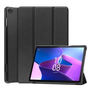 Husa tableta pentru Lenovo Tab M10 3rd Gen (TB328FU/TB328XU), SKYDDAR INNOVATION, cu suport Multi-Unghi si functie Sleep/Wake, FoldPro, Negru, set cu sticker